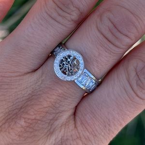 2022 Fashion Jewelry Stainless Steel Ring Silver Color Size 8